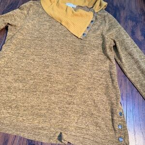 Women's Mustard and Brown Sweater